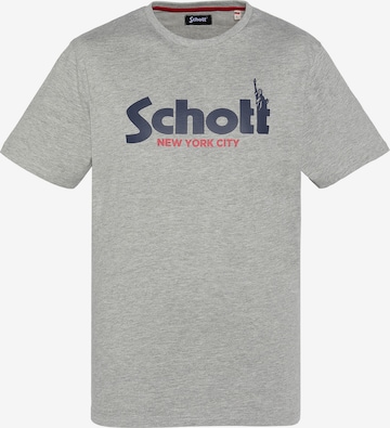 Schott NYC Shirt in Grau: Vorderseite