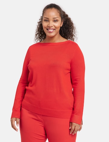 Pull-over SAMOON en rouge : devant