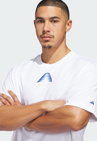 T-Shirt fonctionnel 'Anthony Edwards Believe' ADIDAS PERFORMANCE en blanc