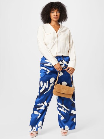 Wide leg Pantaloni de la Lauren Ralph Lauren Plus pe bej