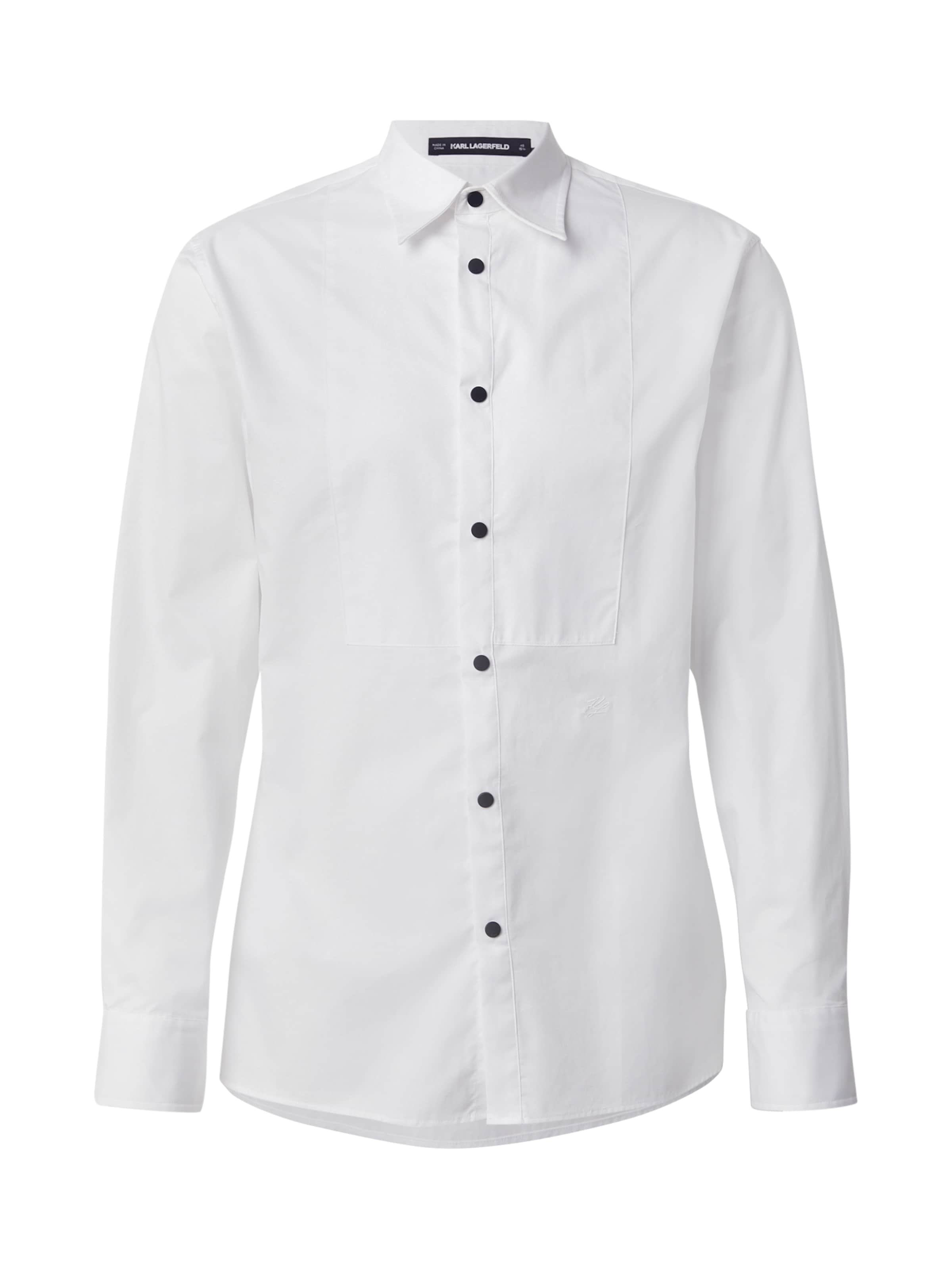 Karl Lagerfeld Regular fit Πουκάμισο σε λευκό: μπροστά