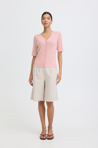 b.young Knit cardigan in Pink