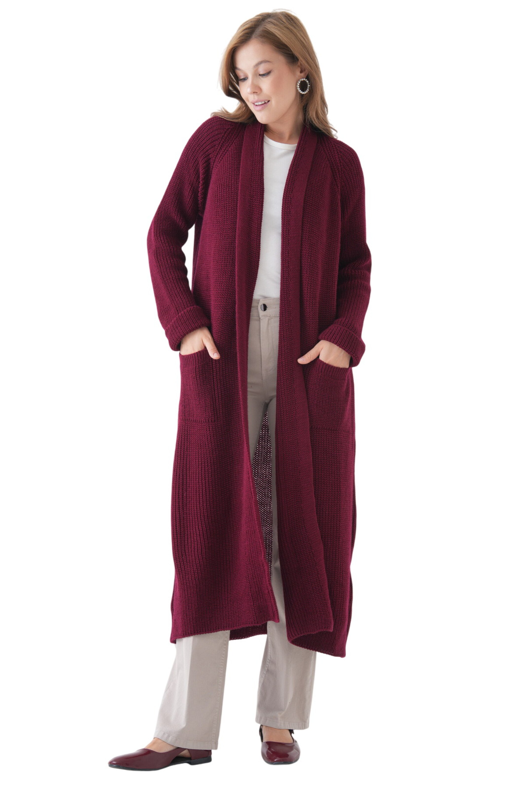 WOMAN VISION Gebreid vest in Rood