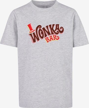 ABSOLUTE CULT T-Shirt 'Willy Wonka - Bar' in Grau: predná strana