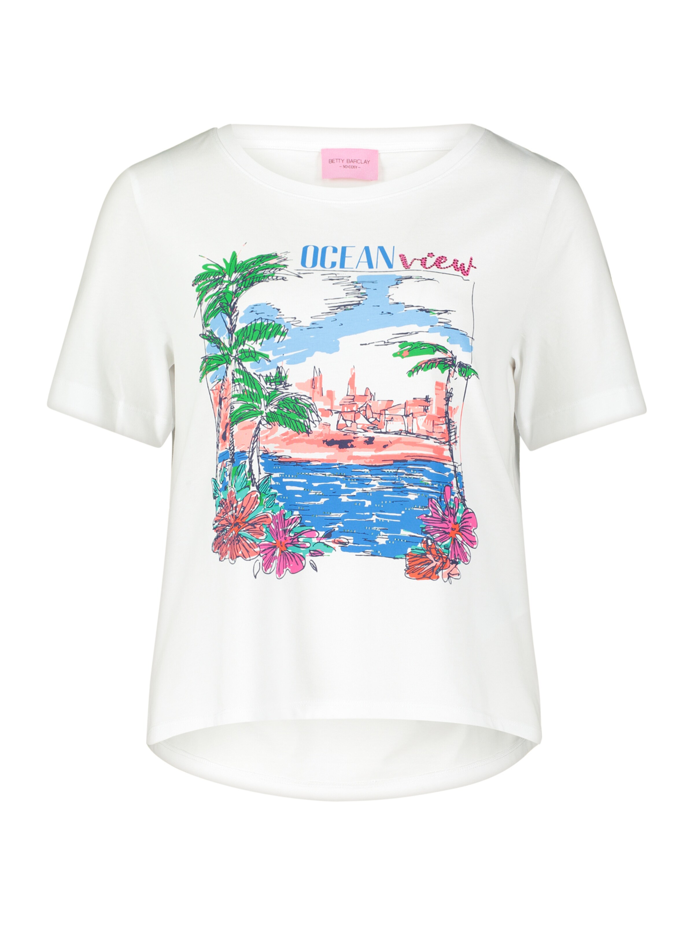 T-shirt Betty Barclay en blanc : devant