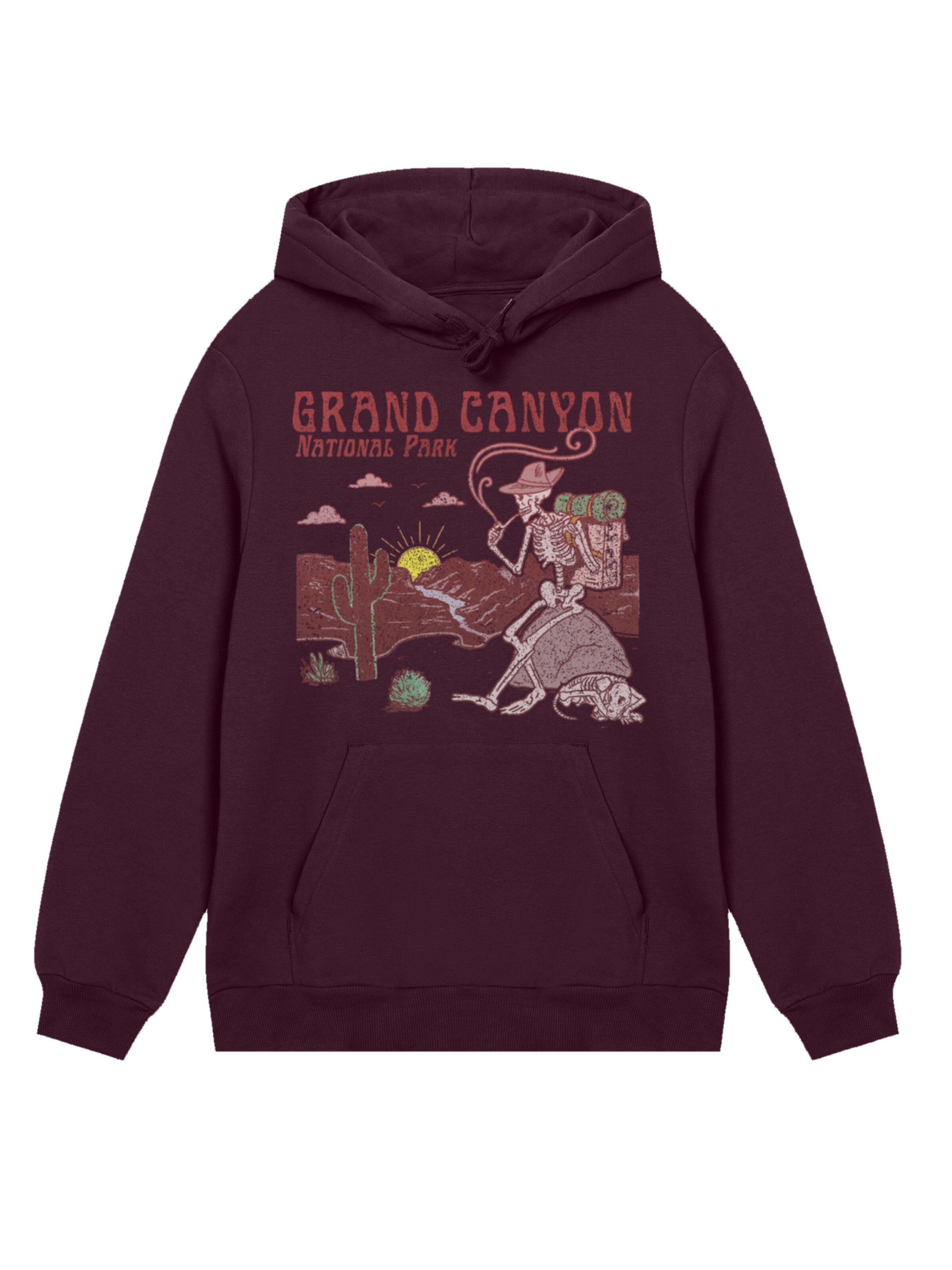 F4NT4STIC Sweatshirt 'US National Parks Grand Canyon Sunrise' in Brown: front