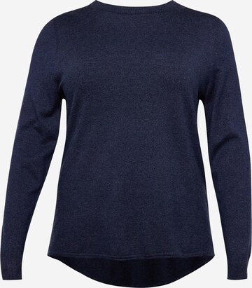 ONLY Carmakoma Sweater 'IBI' in Blue: front