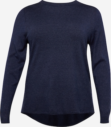 ONLY Carmakoma Sweater 'IBI' in Blue: front