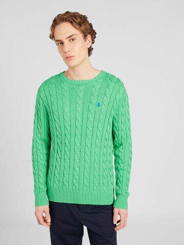 Polo Ralph LaurenRegular Fit Pulover 'DRIVER' - zelena boja: prednji dio