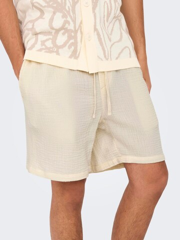 Regular Pantalon 'ONSTel-Pas' Only & Sons en blanc