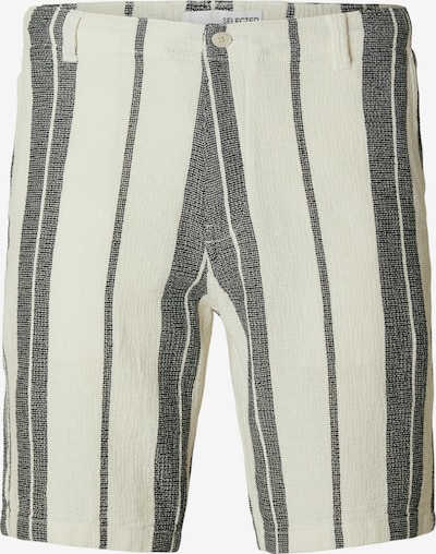 SELECTED HOMME Pantalon 'West' en noir / blanc cassé, Vue avec produit