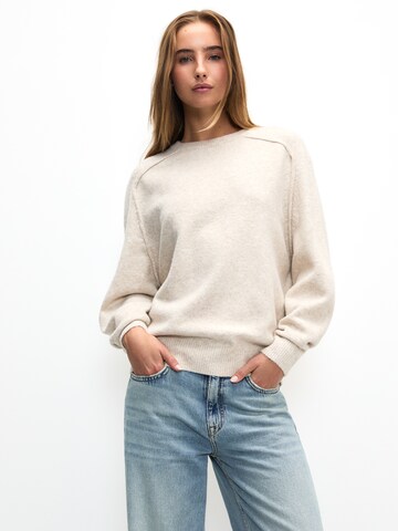Pull&Bear Pullover i beige: forside