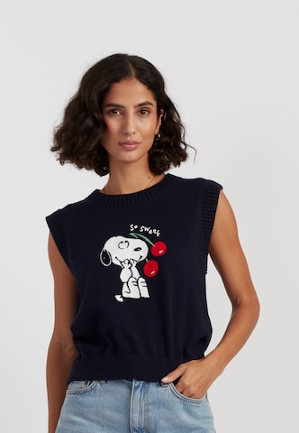 Pull-over 'Snoopy Cherry' Chinti & Parker en bleu : devant