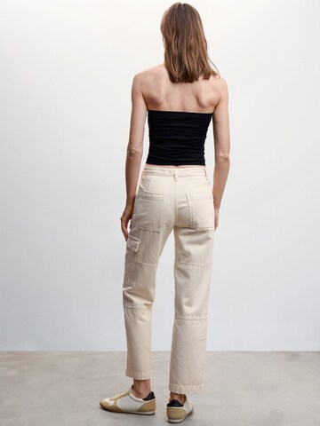 MANGO Regular Cargo Pants in Beige