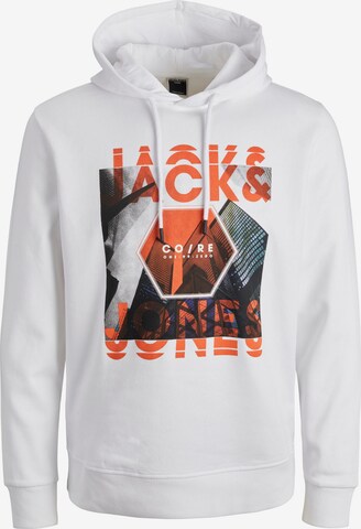 Bluză de molton 'CALEB' de la JACK & JONES pe alb: față