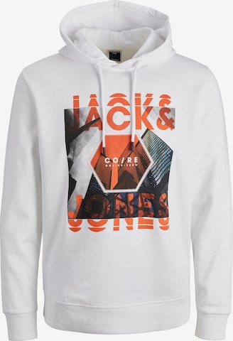 JACK & JONES Суичър 'CALEB' в бяло: отпред