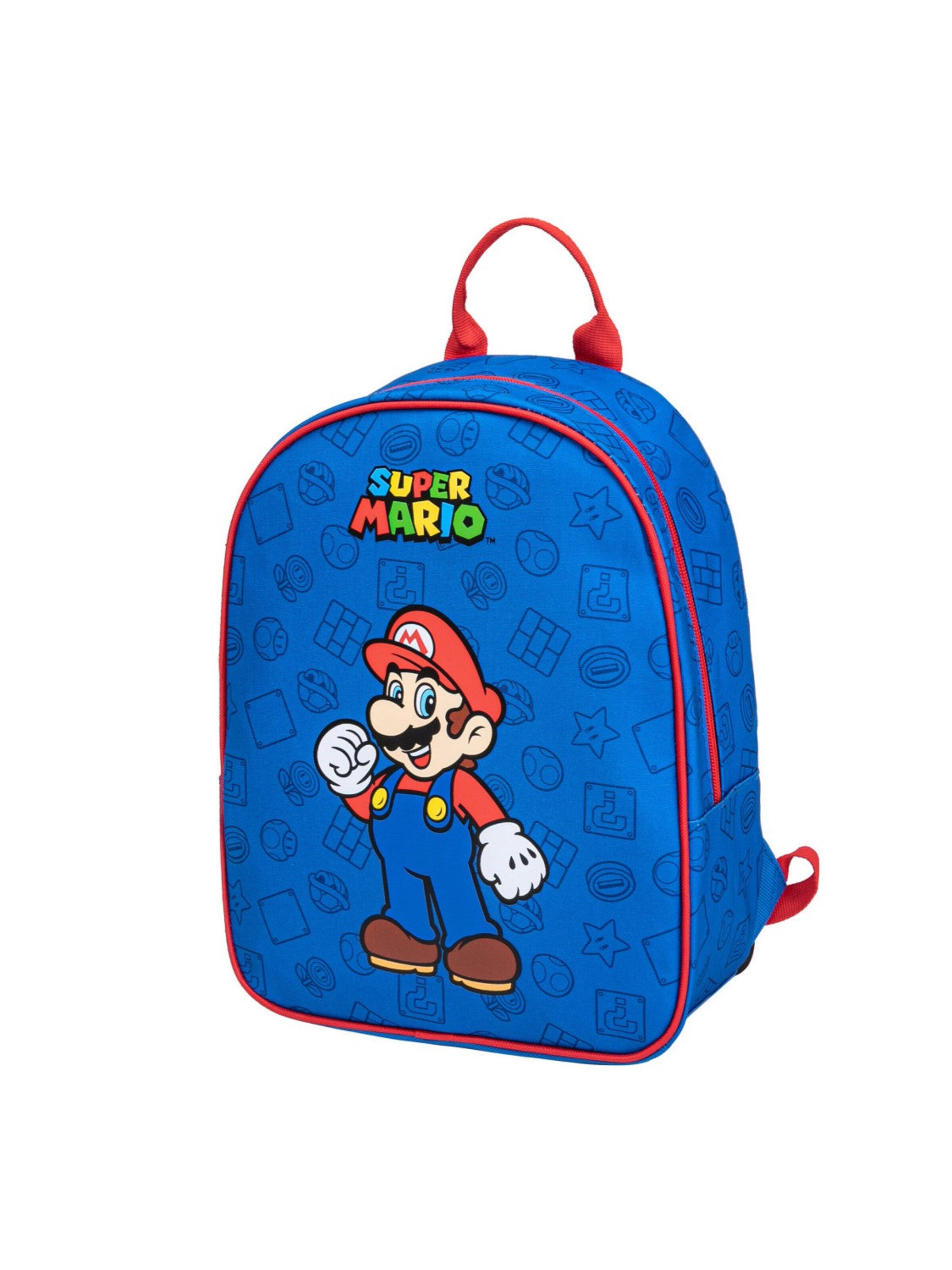 Super Mario Rugzak 'Super Mario Rugzak Jongens Meisjes Hoogte 33cm' in Blauw