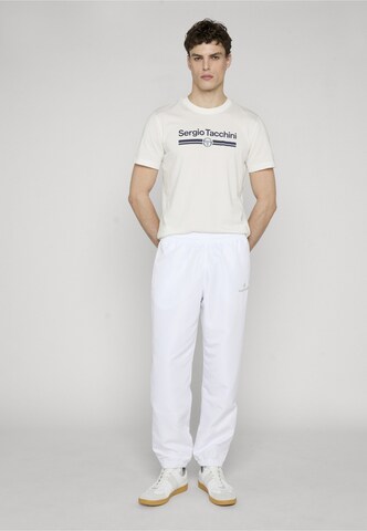 Effilé Pantalon de sport 'Carson' Sergio Tacchini en blanc