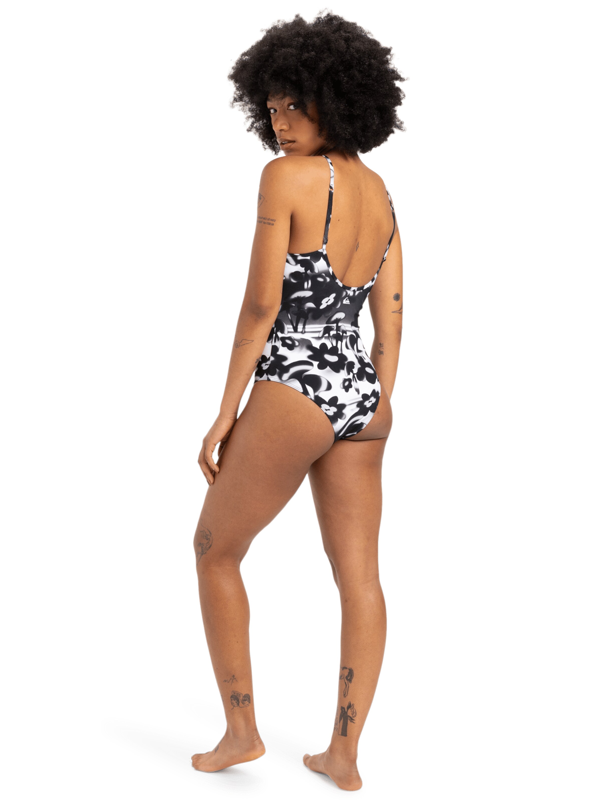 QUIKSILVER Bustier Badeanzug 'Love Blows' in Schwarz