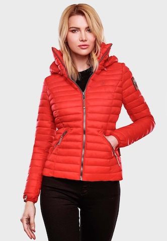 MARIKOO Between-Season Jacket 'Löwenbaby' in Red: front