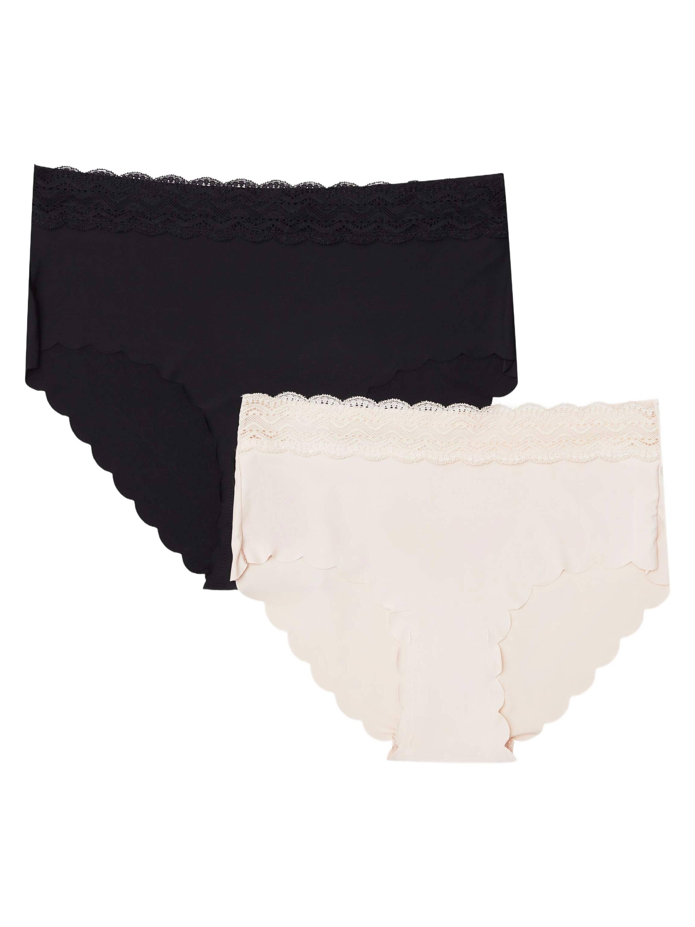 Panty 'Taillenslip Polly im 2er Pack, hohe Leibhöhe, nahtlos, zarte Rüschen S' di Henderson in colori misti: frontale