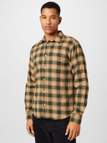 forét Regular fit Button Up Shirt 'PILLAR' in Green: front