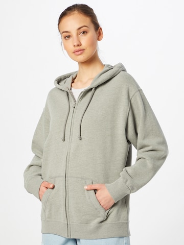 HOLLISTER Zip-Up Hoodie in Grey: front