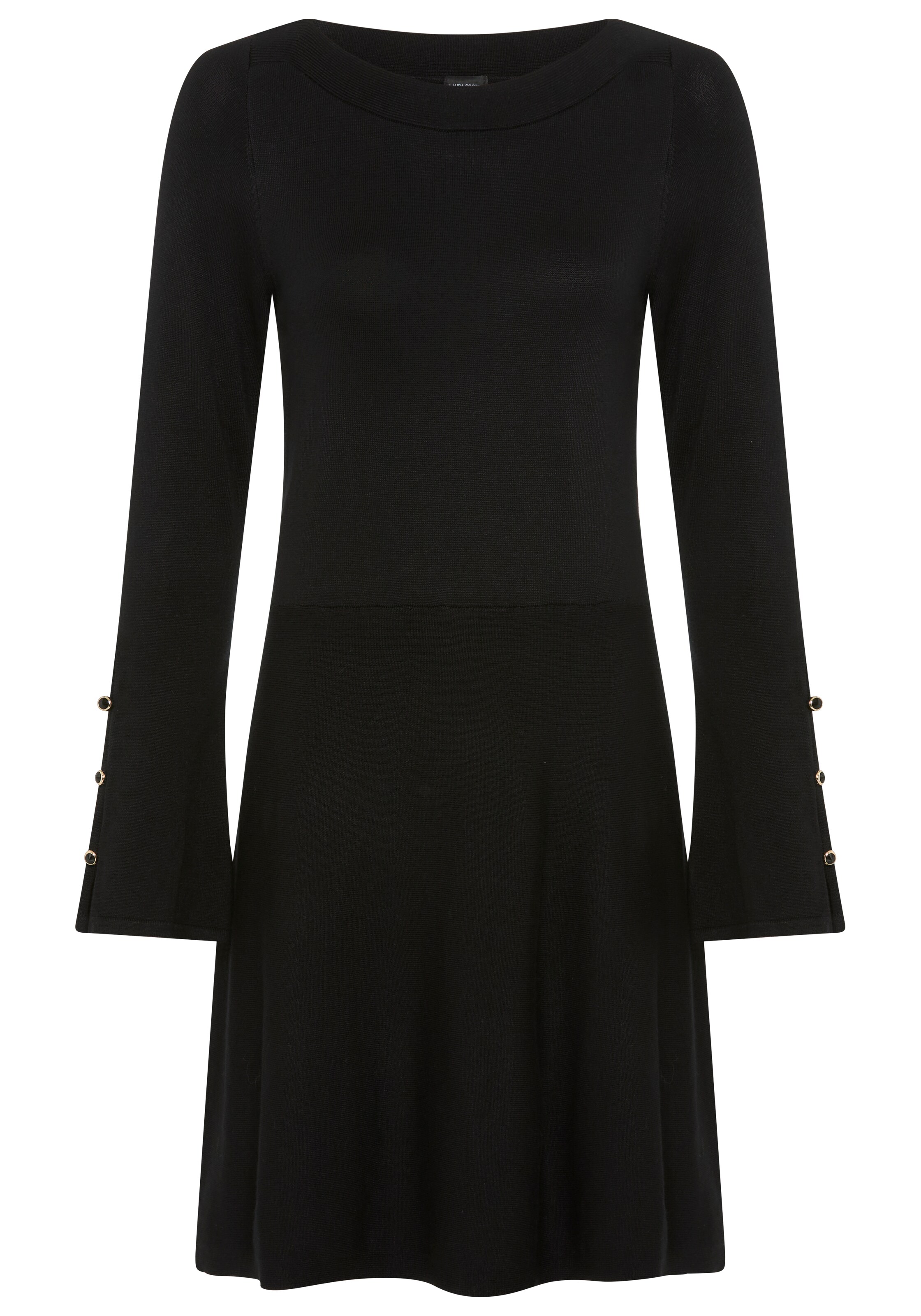 LAURA SCOTT Strickkleid in Schwarz: Vorderseite