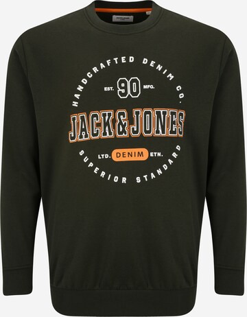 Sweat-shirt Jack & Jones Plus en vert : devant
