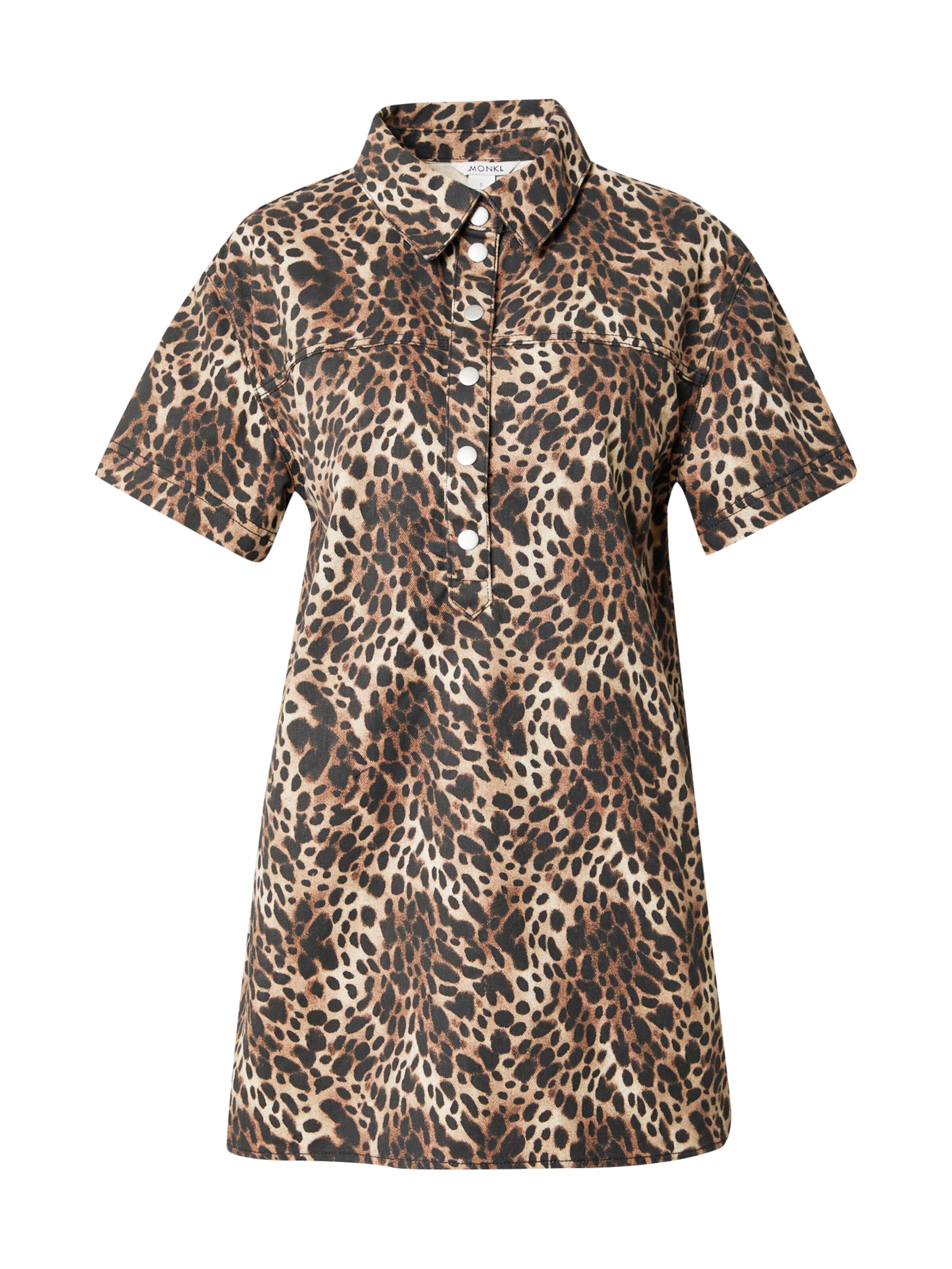 Abito camicia di Monki in beige: frontale