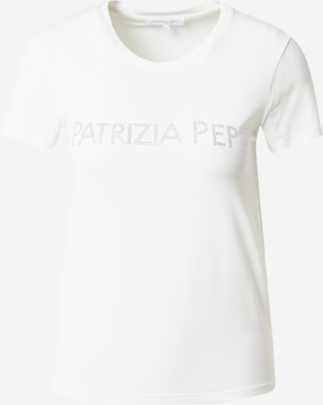 PATRIZIA PEPE Тениска в бяло: отпред