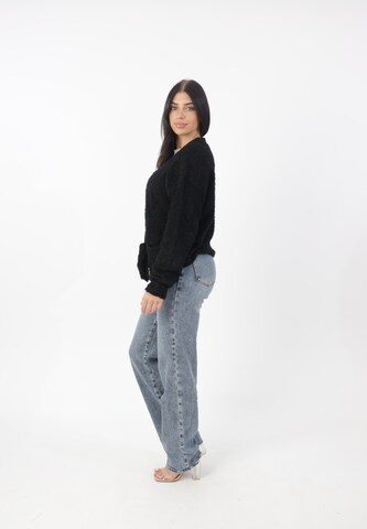 Elara Gebreid vest in Zwart