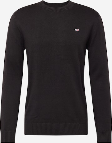 Tommy Jeans Sweter 'ESSENTIAL' w kolorze czarny: przód