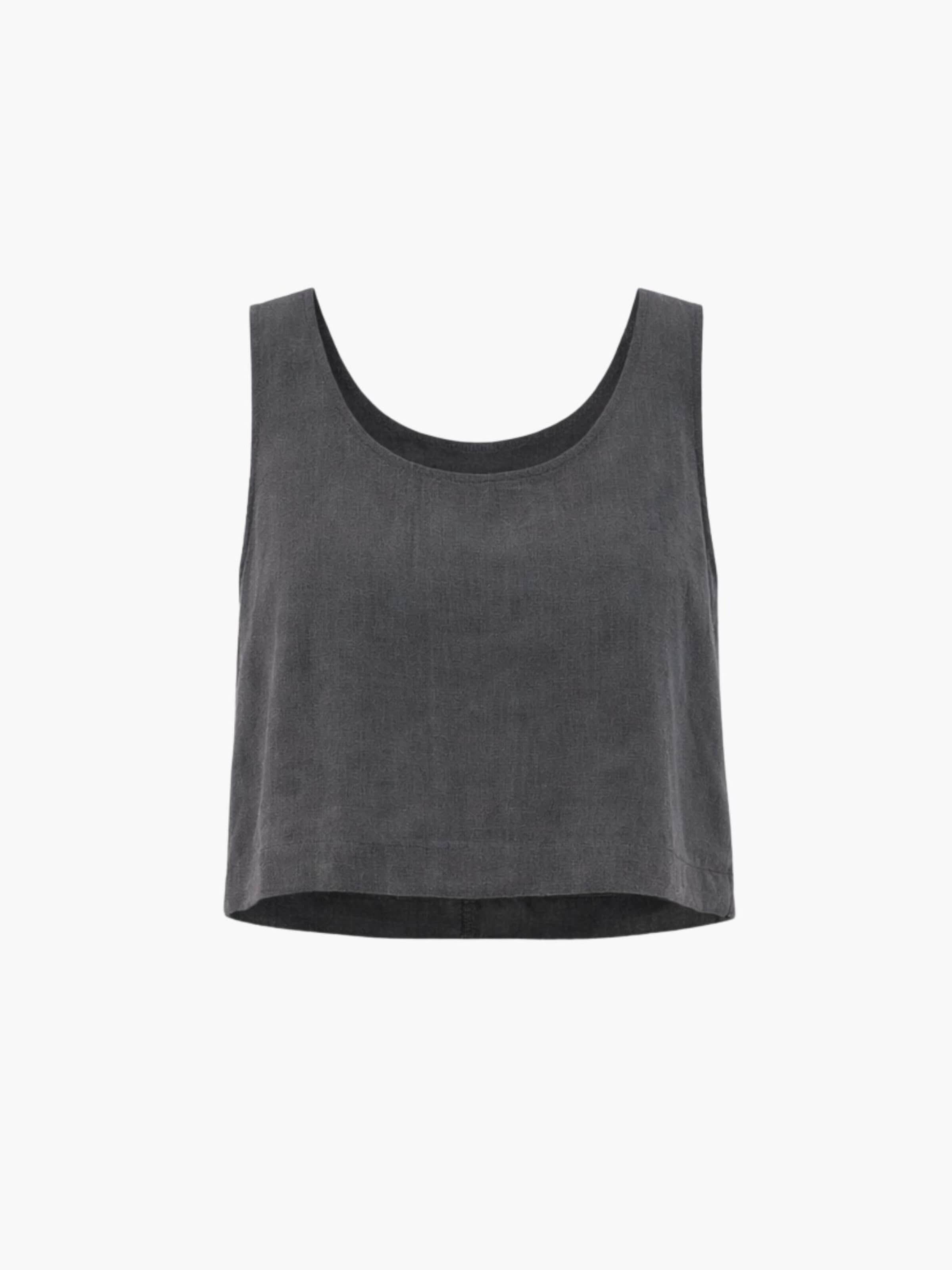 AmourLinen Top 'Pippa' in Grijs: voorkant
