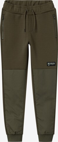 NAME IT Tapered Pants in Green: front