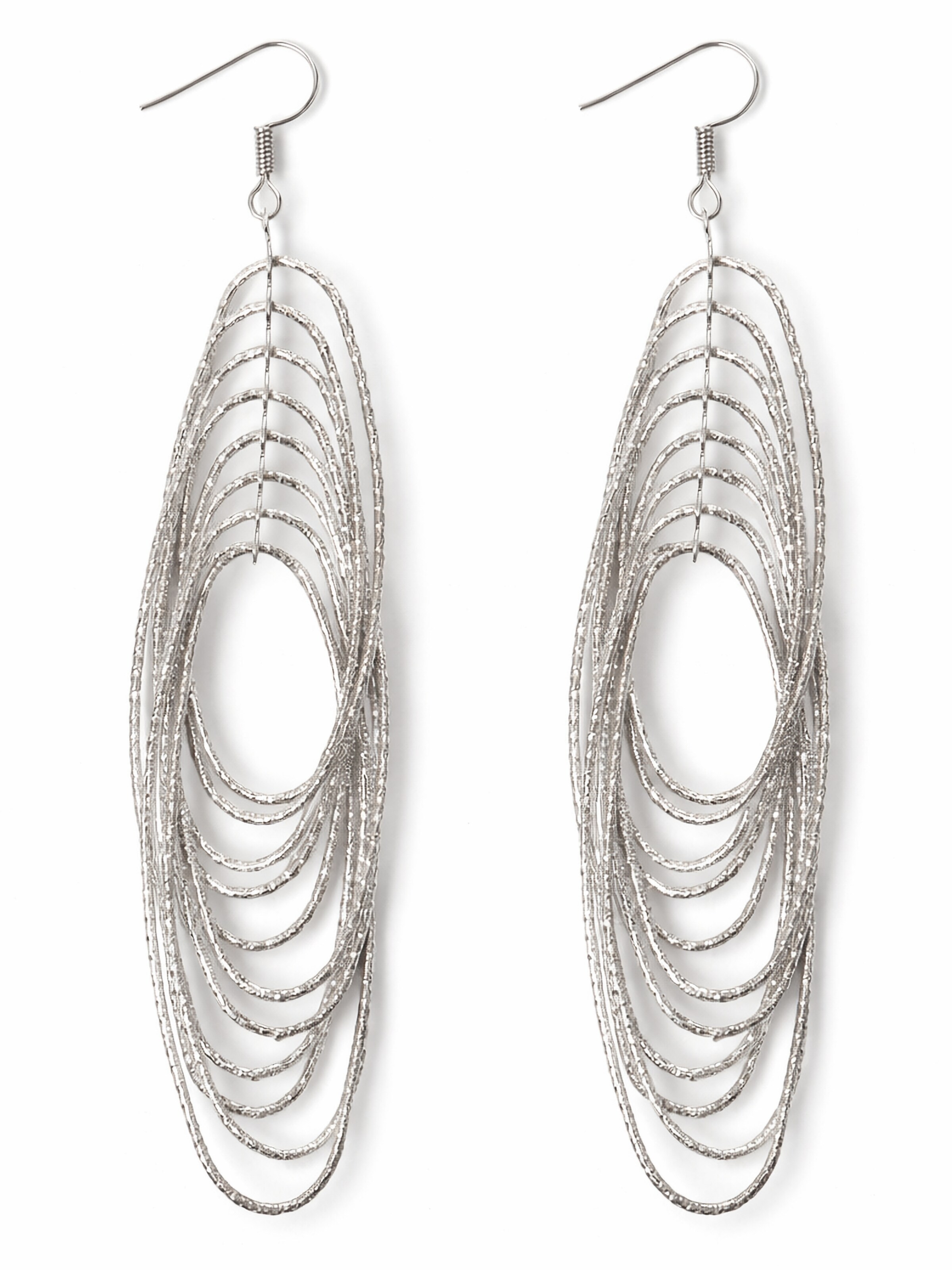 COLLEZIONE ALESSANDRO Earrings 'Rings' in Silver: front