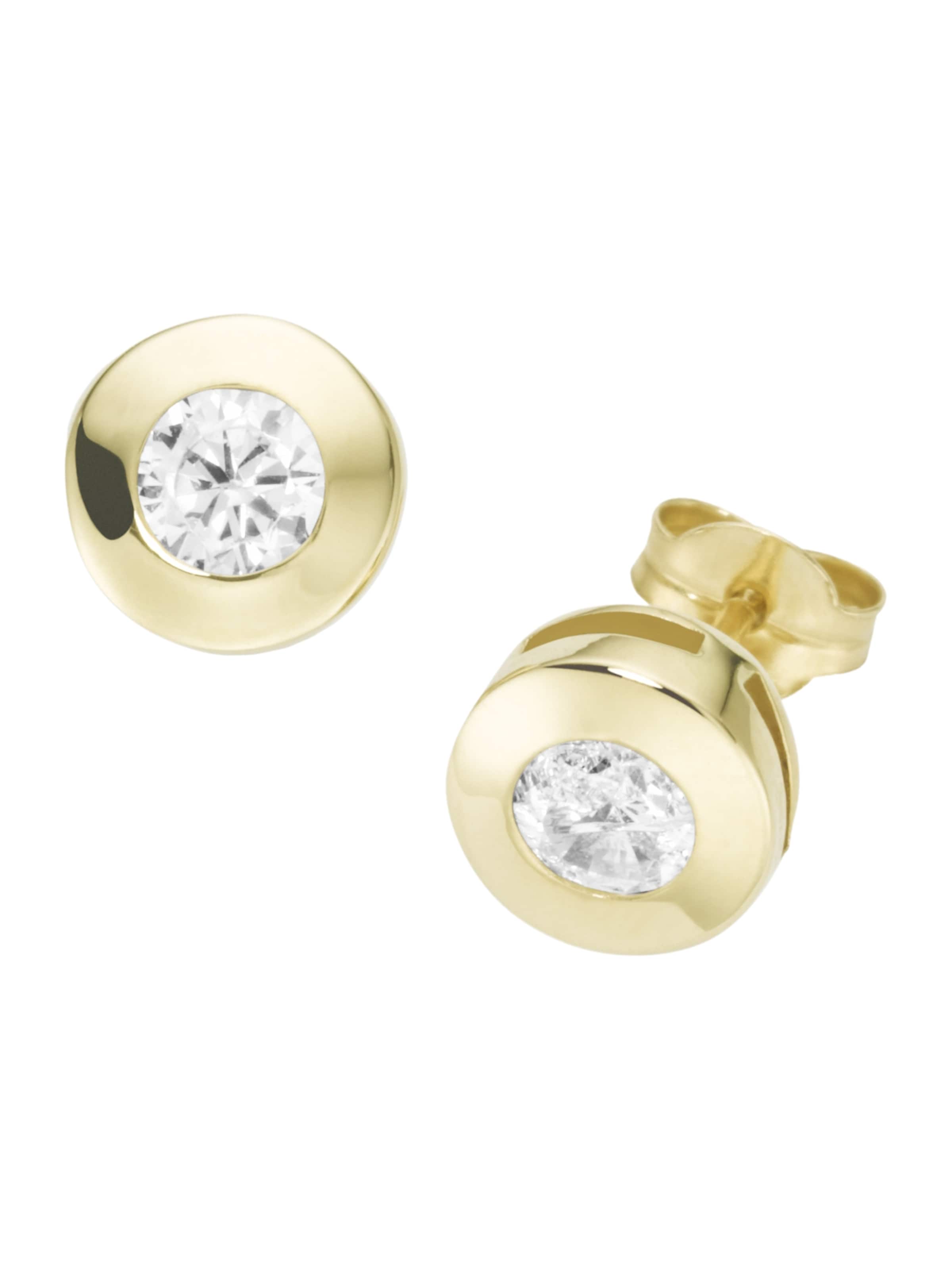 Boucles d'oreilles Luigi Merano en or : devant