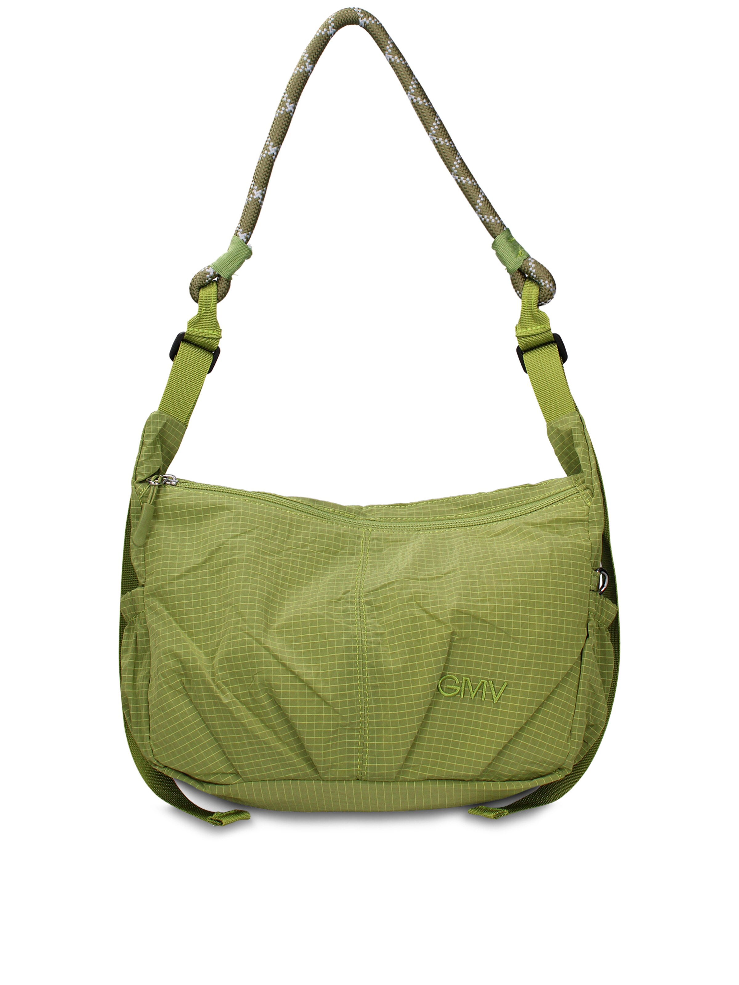 Borsa a spalla 'Borsa a Spalla Donna Gianmarco Venturi Pelle Vegana PU con Zip' di GianMarco Venturi in verde: frontale