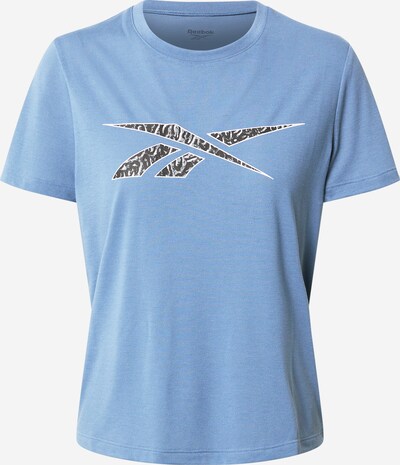 Reebok Sport T-shirt fonctionnel en bleu fumé / noir / blanc, Vue avec produit