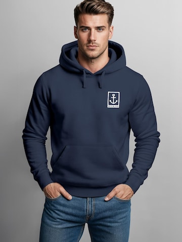 Neverless Sweatshirt 'Anker Badge' in Blue