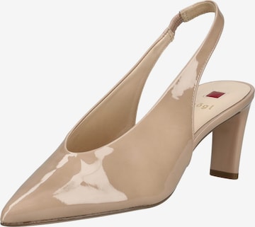 Décolleté sling di Högl in beige: frontale