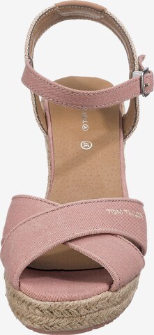 TOM TAILOR Páskové sandály – pink