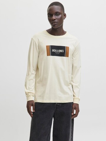 T-Shirt 'JJHAYATO' JACK & JONES en blanc : devant
