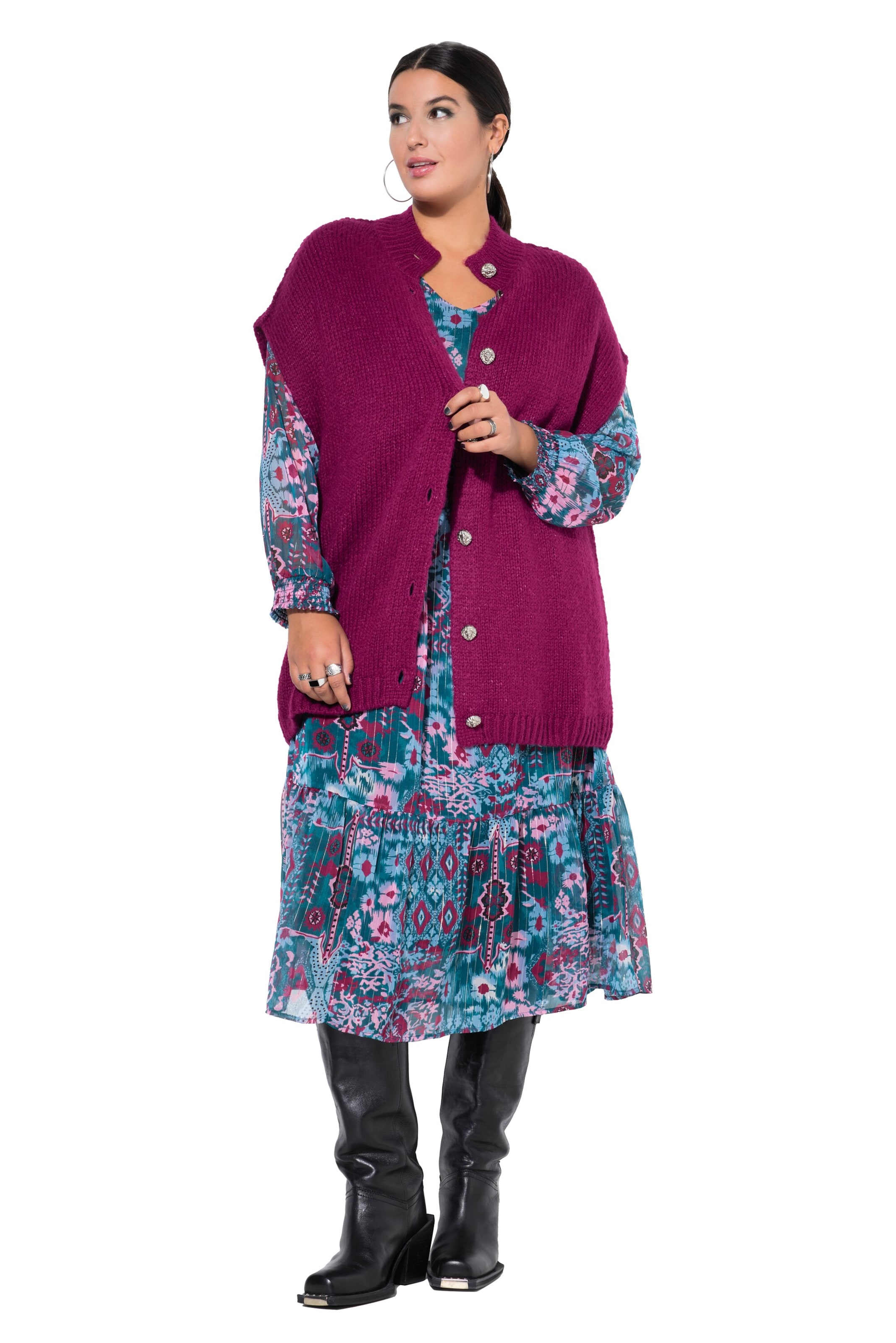 Studio Untold Knit Cardigan in Pink