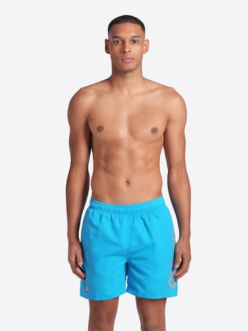 ARENA Zwemshorts 'FUNDAMENTALS  LOGO BOXER' in Blauw: voorkant