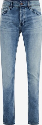 WE Fashion Slimfit Jeans in Blauw: voorkant