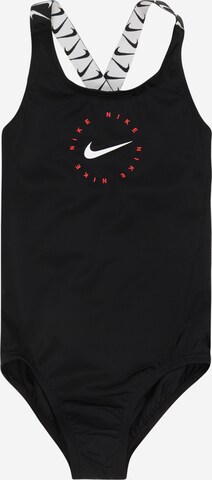 Nike Swim - Moda de banho desportiva em preto: frente