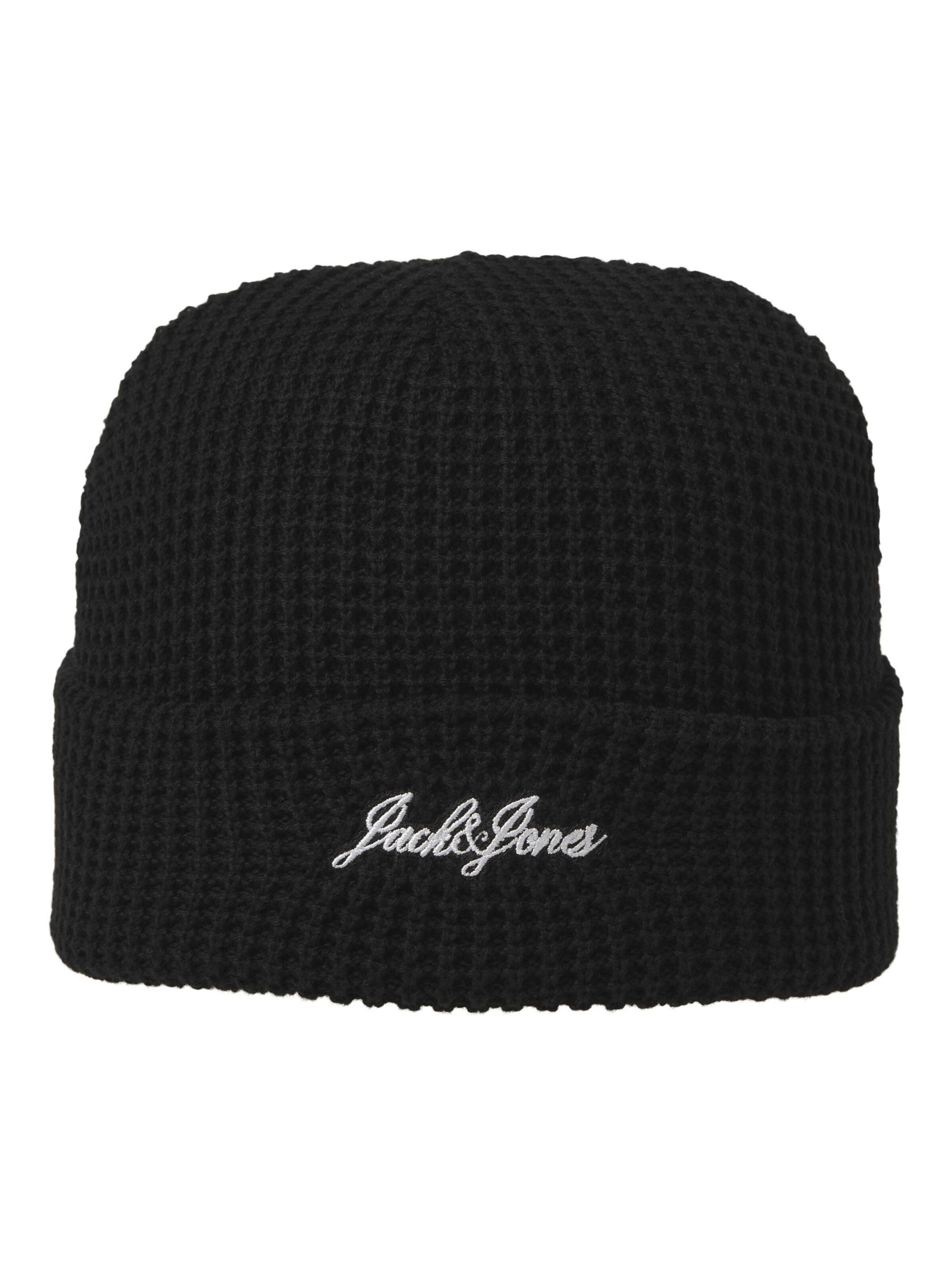 JACK & JONES Beanie in Black: front