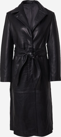 Palton de primăvară-toamnă de la REMAIN pe negru: față