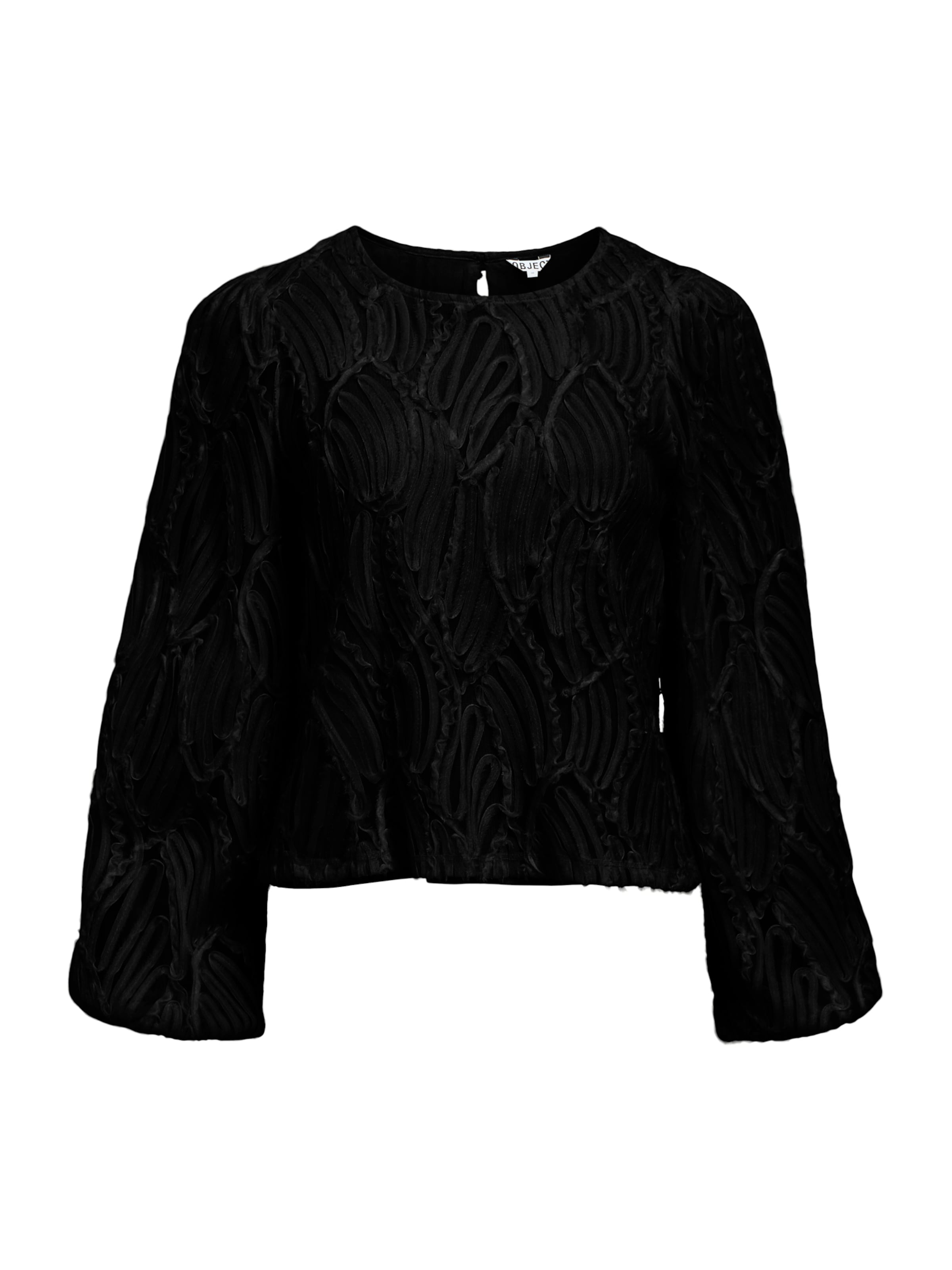 melns OBJECT Blūze 'OBJLUCIE': no priekšpuses
